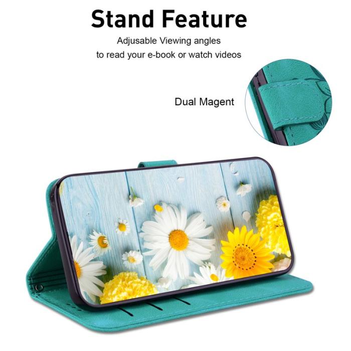 OEM - Mobilfodral för Samsung Galaxy S26 Ställfunktion Konstläder - Grön