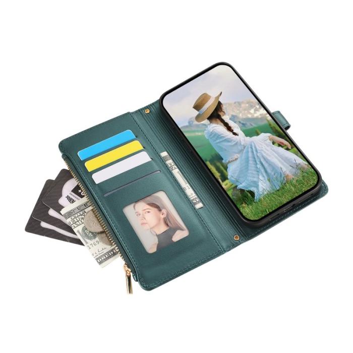 OEM - Mobilfodral för Samsung Galaxy S26 Konstläder Flera kortfack - Grön