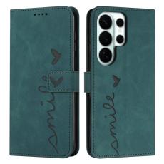 OEM - Mobilfodral f&ouml;r Samsung Galaxy S26 Ultra St&auml;llfunktion Konstl&auml;der - Gr&ouml;n