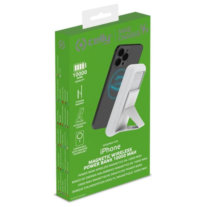 Celly - Celly PowerBank 15W MagSafe Trådlös laddning 10000mAh