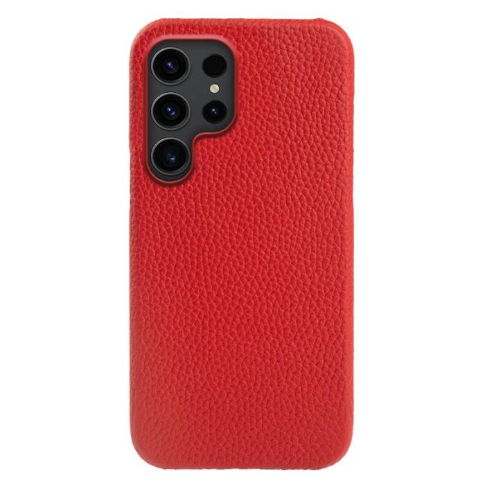 OEM - Mobilskal för Samsung Galaxy S26 Ultra Magnetiskt Äkta läder + PC - Röd