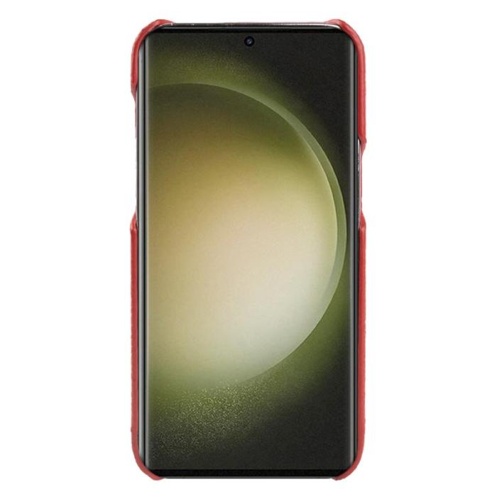 OEM - Mobilskal för Samsung Galaxy S26 Ultra Magnetiskt Äkta läder + PC - Röd