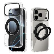 ABEEL - ABEEL Q-LUCK Mobilskal till iPhone 17 Pro Shockproof Med Kickstand Svart