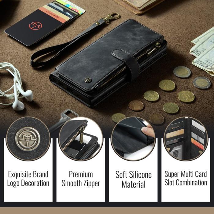 Caseme - CASEME Konstläder Plånboksfodral för Samsung Galaxy A56 5G - Svart