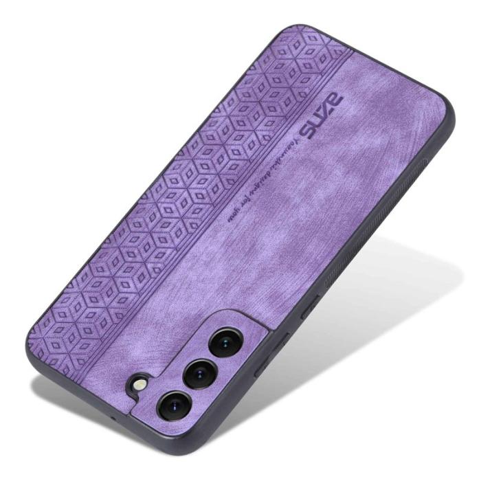 AZNS - AZNS Samsung Galaxy S22 5G Fodral KonstLäder - Lila
