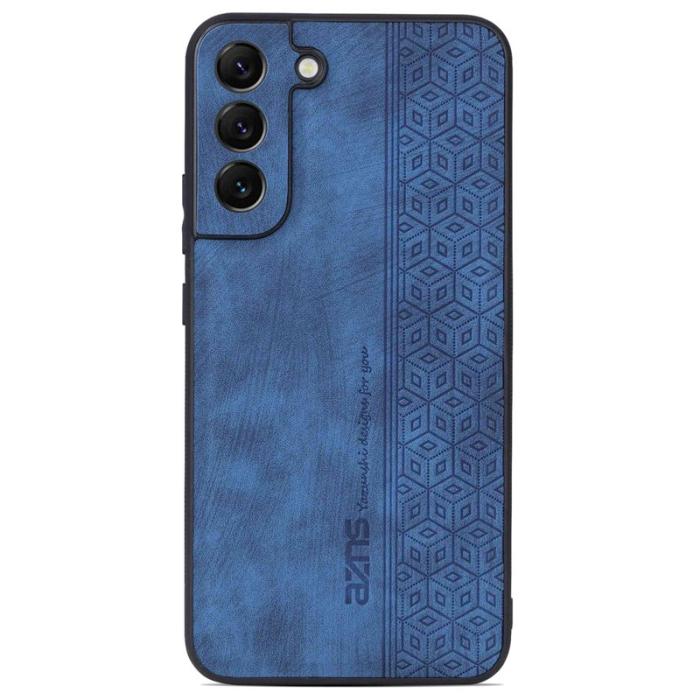 AZNS - AZNS Samsung Galaxy S22 5G Fodral - Imprinted KonstLäder - Blå