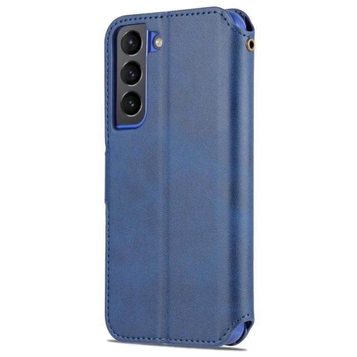 AZNS - AZNS Samsung Galaxy S22 5G Plånboksfodral Konstläder - Blå