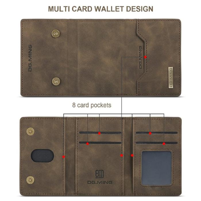 DG.MING - DG.MING M2 Series Mobilskal i Konstläder med kickstand för iPhone X - Brun