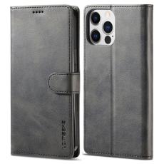 LC.imeeke - LC.IMEEKE iPhone 14 Pro Max Pl&aring;nboksfodral Konstl&auml;der - Svart