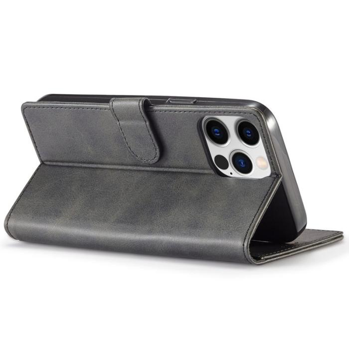 LC.imeeke - LC.IMEEKE iPhone 14 Pro Max Plånboksfodral Konstläder - Svart
