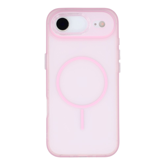 A-One Brand - iPhone Air Mobilskal MagSafe med Glitter Lins Frame - Rosa