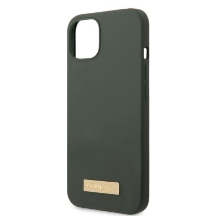 Guess - Guess iPhone 13 Skal MagSafe Silicone Logo Plate - Khaki