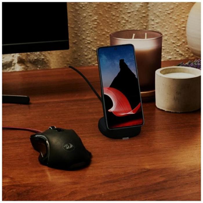 Motorola - Motorola Qi Trådlös Laddare 15W Stand Pad TurboPower - Svart