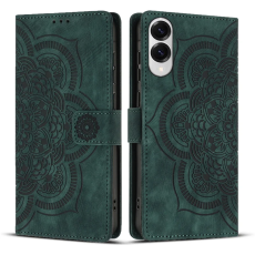 WANLONFENG - WANLONFENG Galaxy S25 Edge Plånboksfodral Mandala - Grön