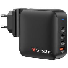 Verbatim - Verbatim Snabbladdare 165W PD 3xUSB-C QC 1xUSB-A GaN Mini - Svart