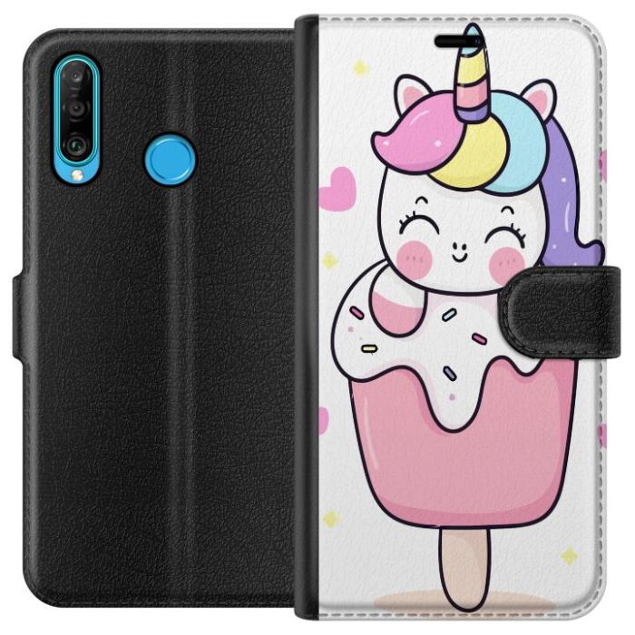 iSecrets - Plånboksfodral till Huawei P30 lite med Glad enhörning