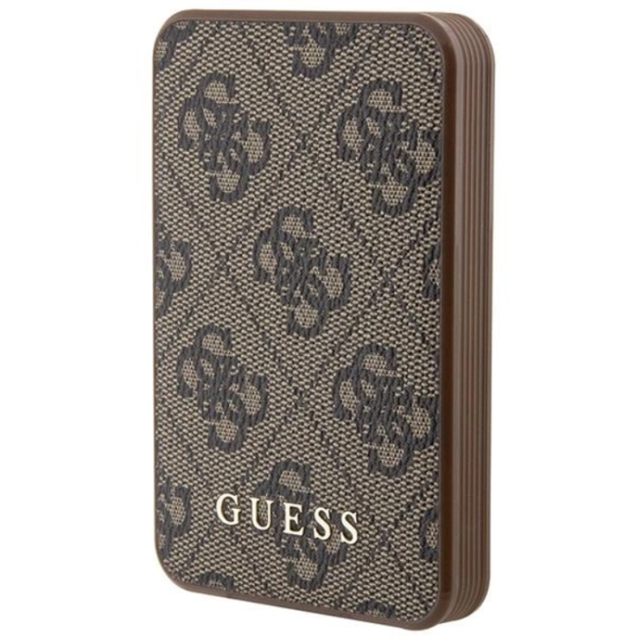 Guess - Guess Powerbank 5000mAh 15W Läder Metal Logo - Brun