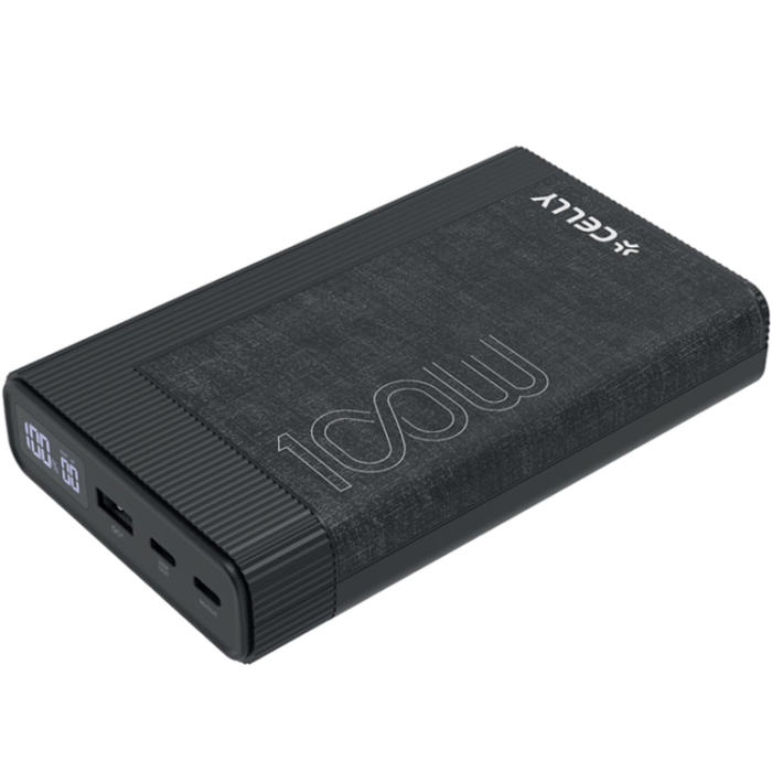 Celly - Celly Powerbank 20000 mAh PD 100W - Svart