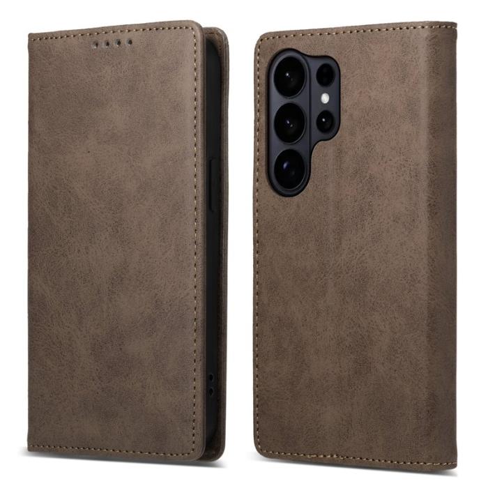 OEM - Samsung Galaxy S26 Ultra Fodral RFID Skydd Konstläder - Brun