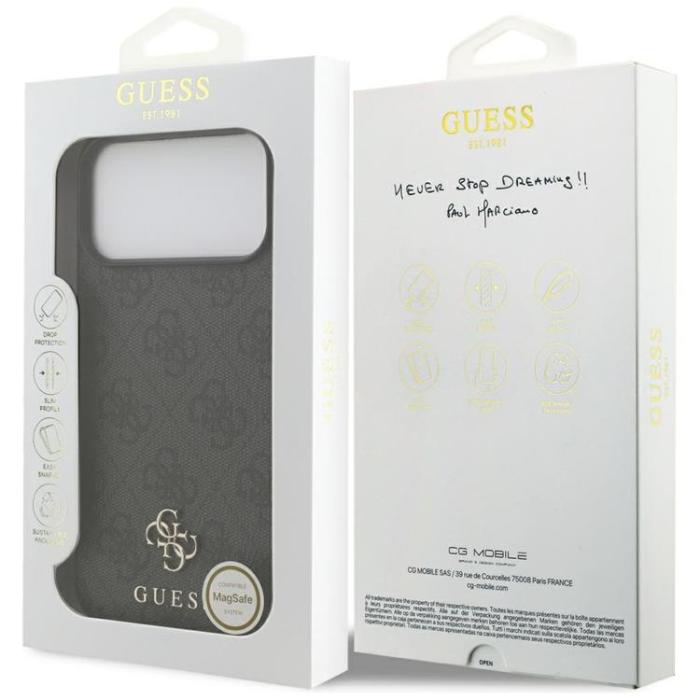 Guess - Guess iPhone 17 Pro Max Mobilskal MagSafe 4G Small Classic Logo - Svart