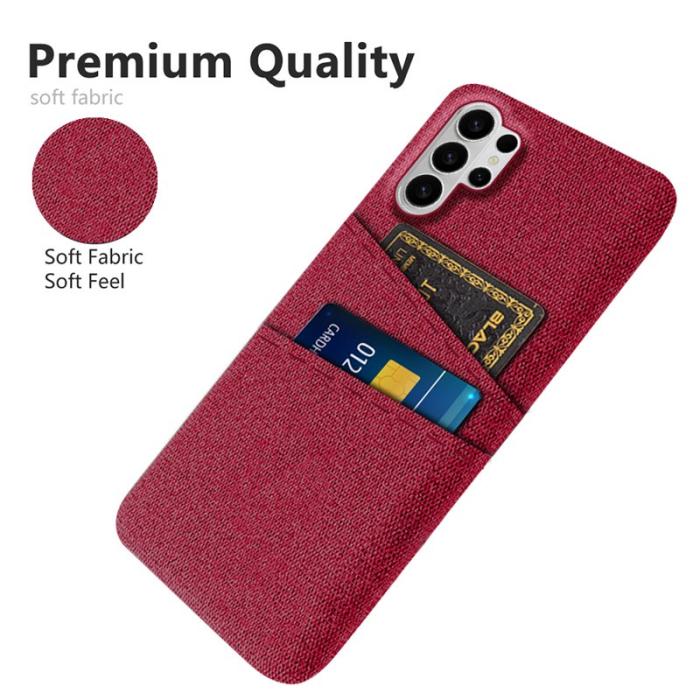 OEM - Samsung Galaxy S26 Ultra Skal Tyg + Hård PC - Röd