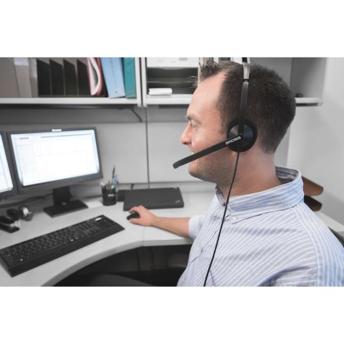 Koss - KOSS Headset CS200-USB On-Ear Mic - Svart