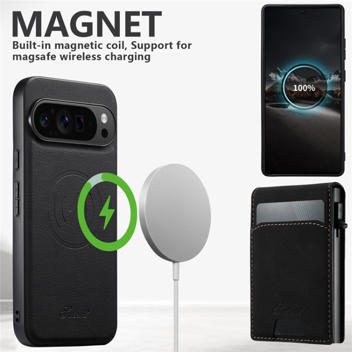 SUTENI - Suteni Google Pixel 9 Pro XL Mobilskal MagSafe Korthållare