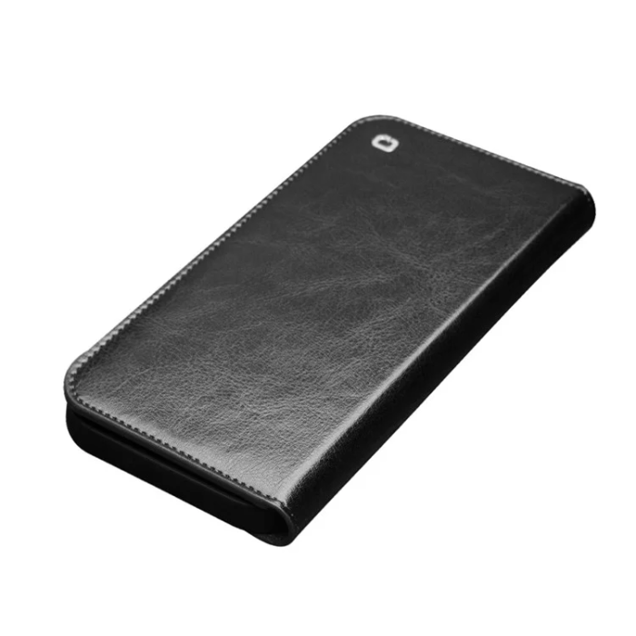 QIALINO - Qialino iPhone 13 Mini Plånboksfodral Cowhide Läder - Svart