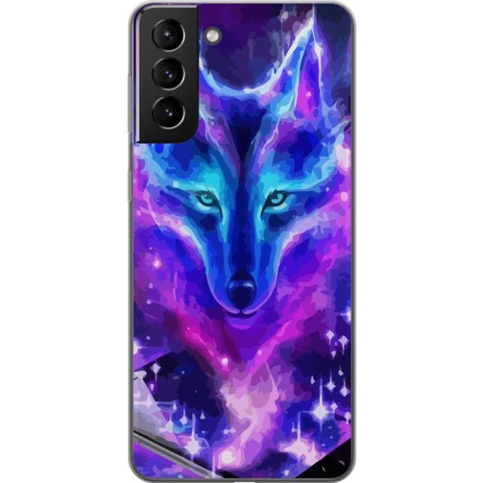 iSecrets - Mobilskal till Samsung Galaxy S21+ 5G med Neon Varg