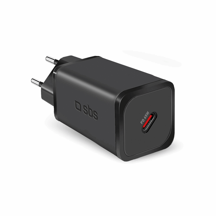SBS Snabbladdare 65W GaN Power Delivery - Svart