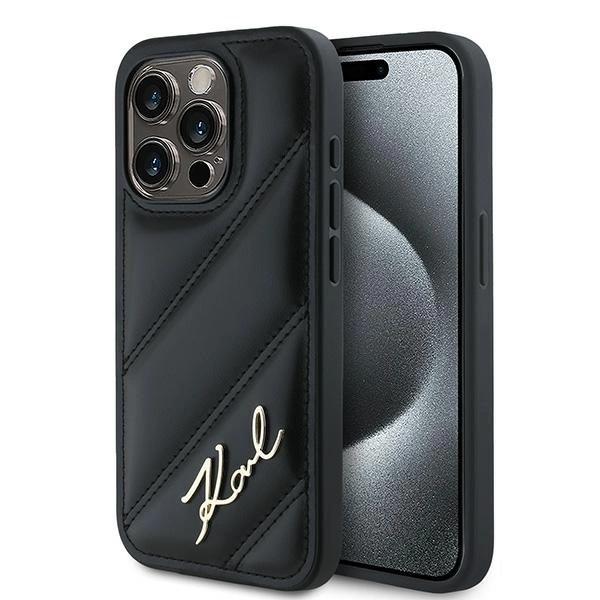 Karl Lagerfeld iPhone 13/13 Pro Mobilskal Diagonal Quilted Script | 2353 | AlltMobil