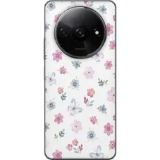 Gustaf - Mobilskal till Xiaomi Redmi A3 med Blommor och fj&auml;rillar