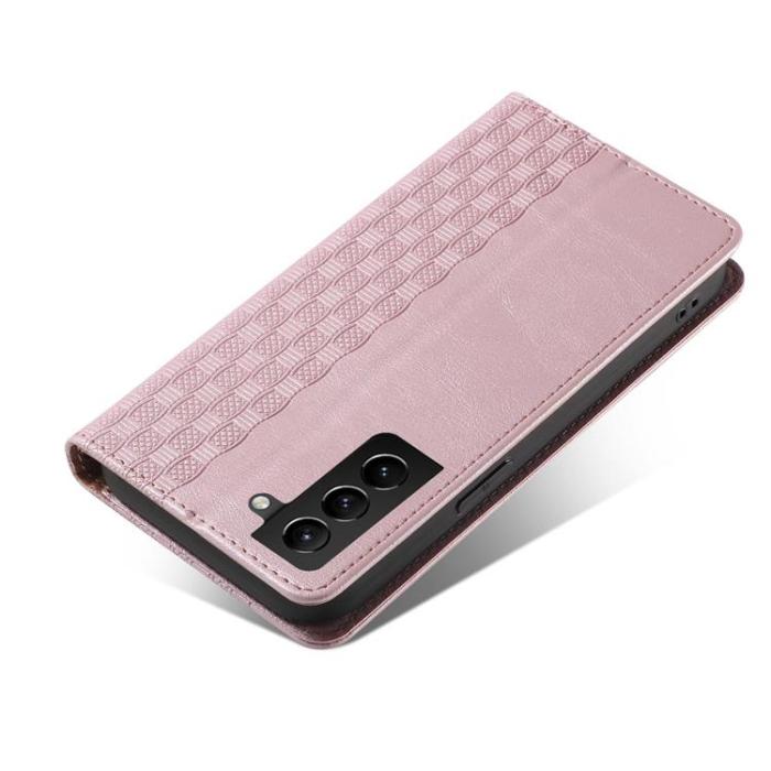UTGATT1 - Galaxy S22 Plånboksfodral Magnet Strap - Rosa