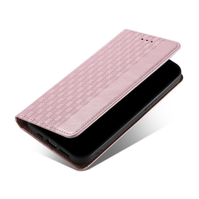 UTGATT1 - Galaxy S22 Plånboksfodral Magnet Strap - Rosa