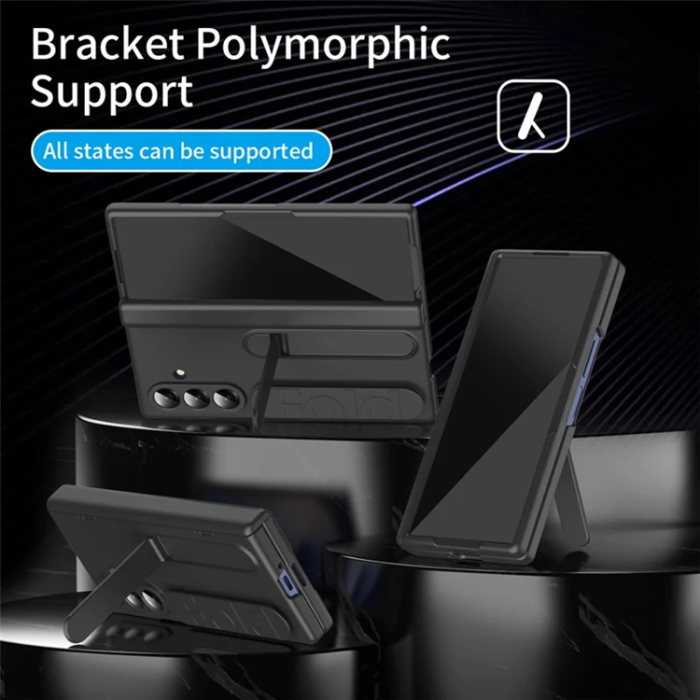 A-One Brand - Galaxy Z Fold 7 5G Mobilskal med Härdat glas - Svart