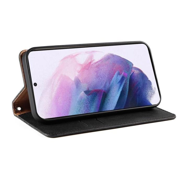 OEM - Galaxy S22 Plånboksfodral Magnet Strap - Svart