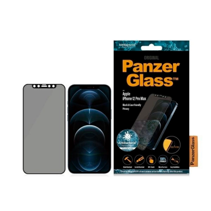 PanzerGlass - PanzerGlass iPhone 12 Pro Max Privacy Härdat Glas Skärmskydd Microfracture
