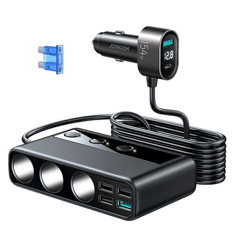 Joyroom Billaddare med Cigarettändaruttagssplitter JR-CL06 - Svart | 264 | AlltMobil