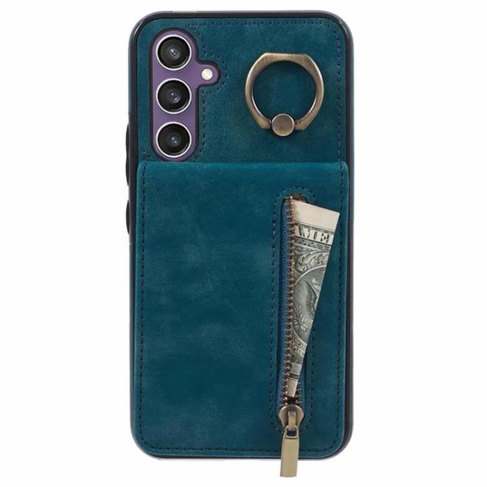 Taltech - Galaxy S24 Mobilskal Kickstand Korthållare - Blå
