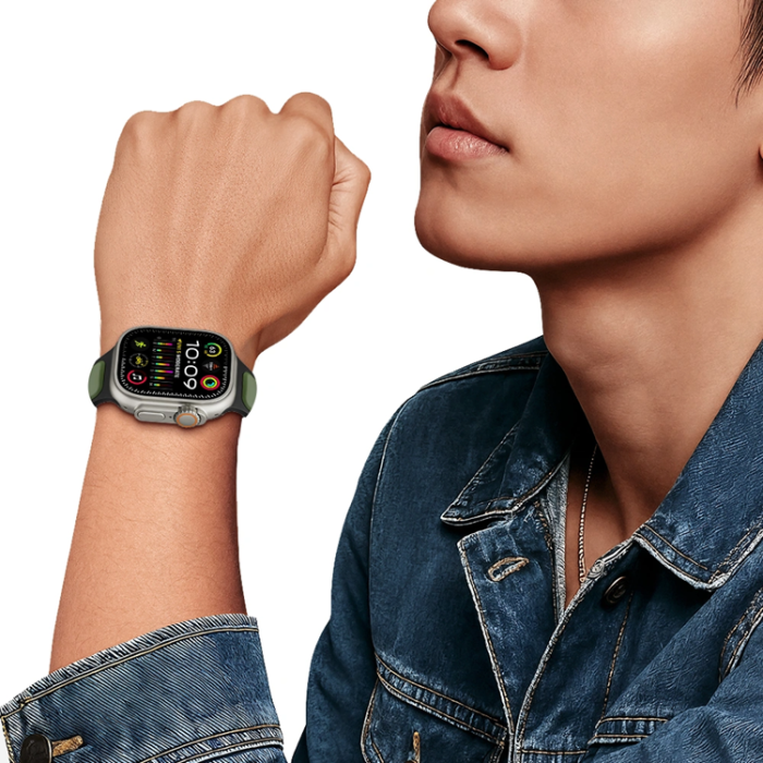 Tech-Protect - Tech-Protect Apple Watch (44/45/46/49mm) Armband Icon - Svart/Orange