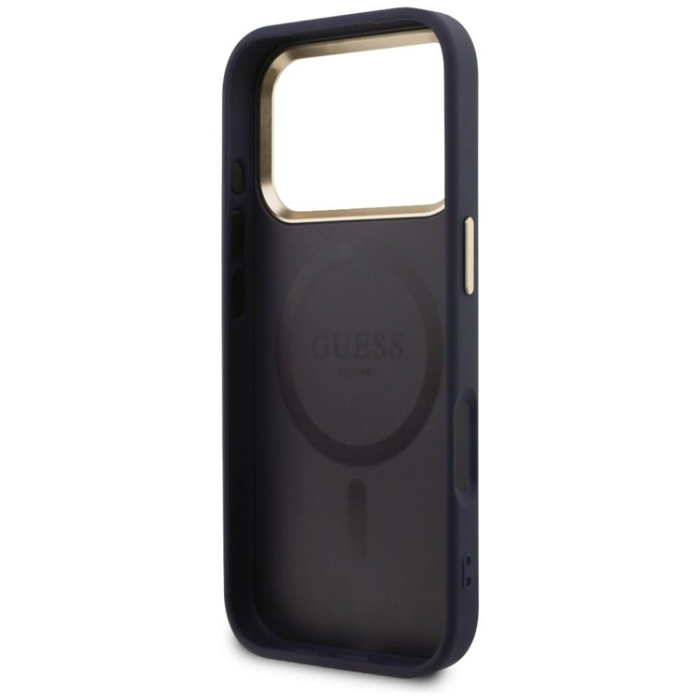 Guess - Guess Mobilskal För iPhone 17 Pro MagSafe Perforated 4G - Blå