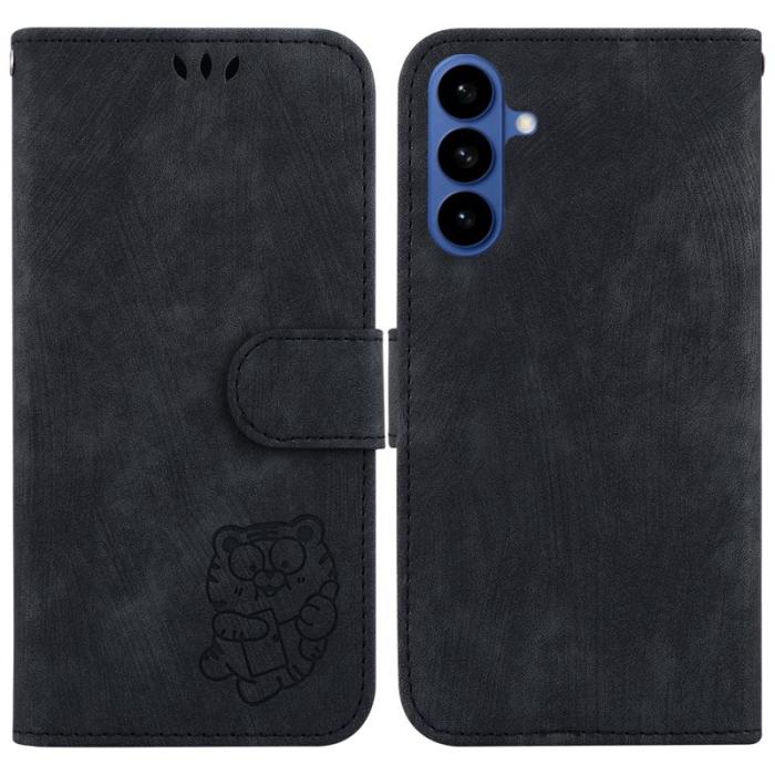 OEM - Samsung Galaxy S26, S26 Pro Plånboksfodral Tigertryck Konstläder Stötsäker Svart