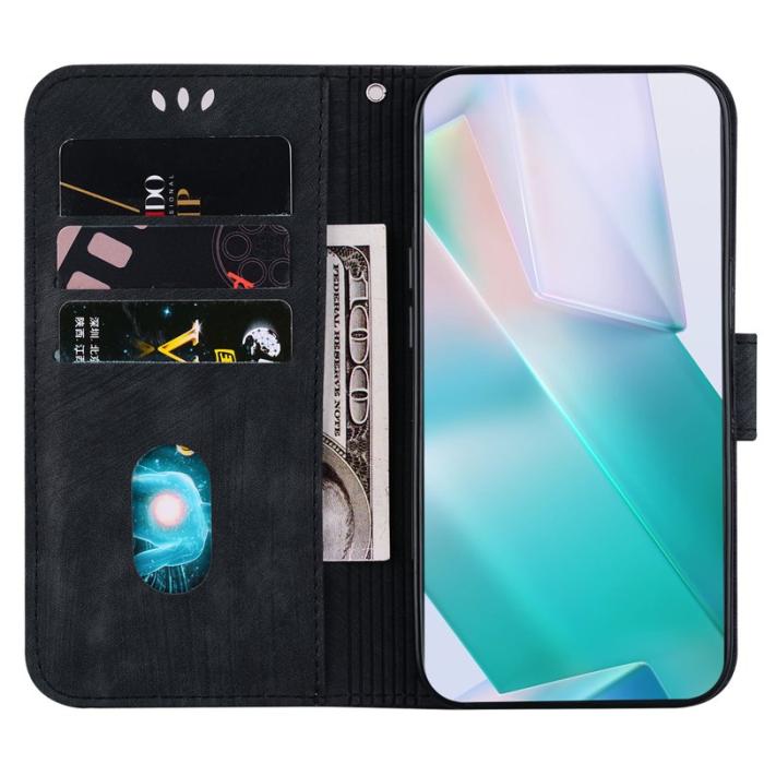 OEM - Samsung Galaxy S26, S26 Pro Plånboksfodral Tigertryck Konstläder Stötsäker Svart