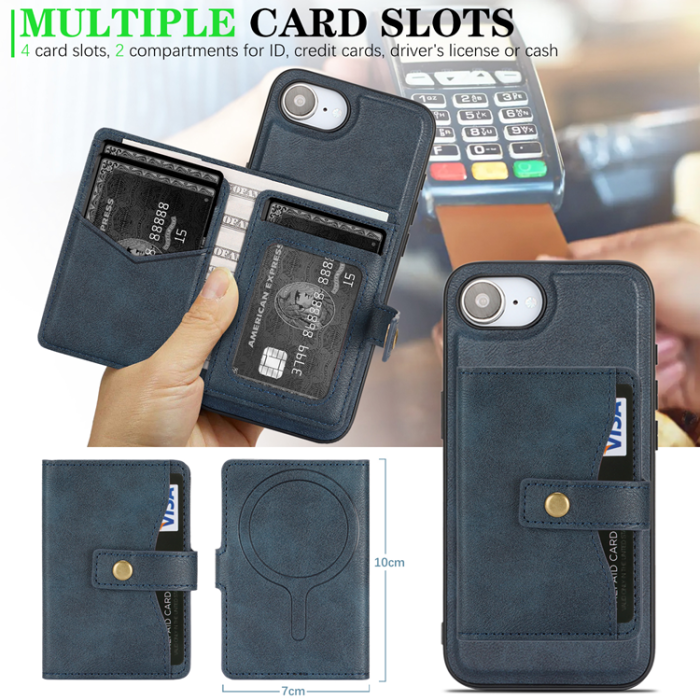 A-One Brand - iPhone 16e Mobilskal MagSafe Detachable Korthållare