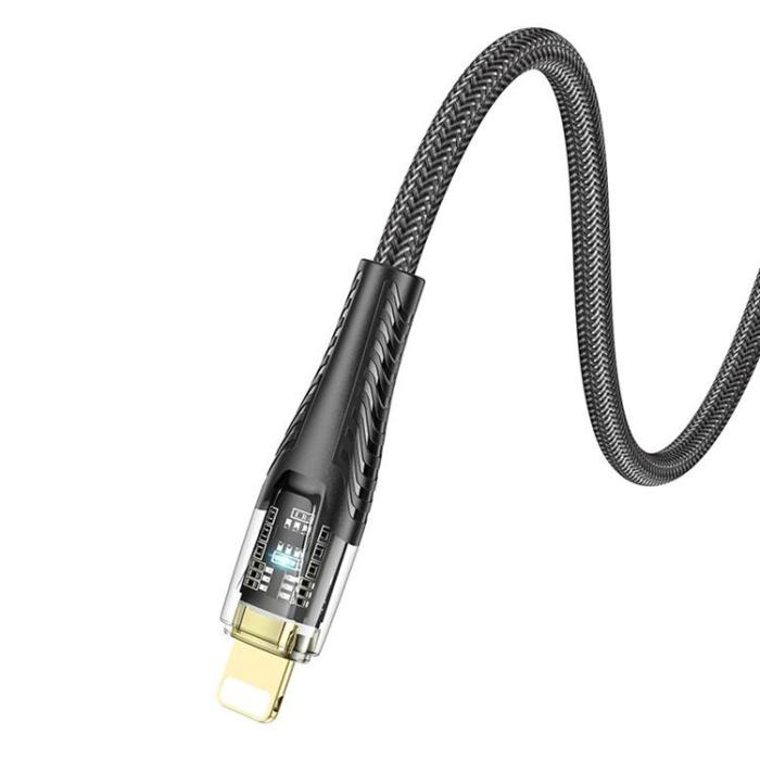 Hoco - HOCO USB-A till Lightning Kabel 2.4A 1.2m U121 - Svart
