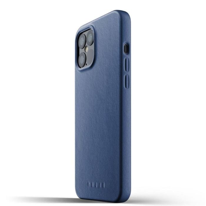 UTGATT5 - Mujjo Full Leather Case till iPhone 12 Pro Max - Monacoblå