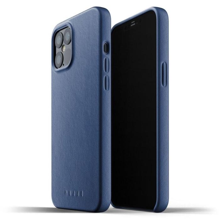 UTGATT5 - Mujjo Full Leather Case till iPhone 12 Pro Max - Monacoblå