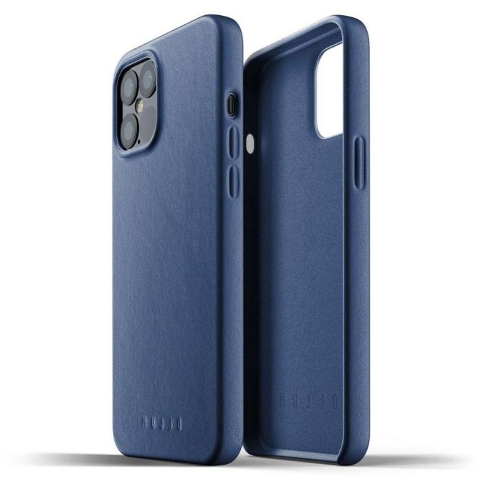 UTGATT5 - Mujjo Full Leather Case till iPhone 12 Pro Max - Monacoblå