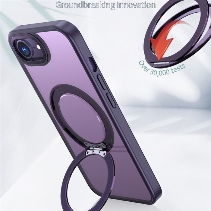 OEM - iPhone 16e Mobilskal MagSafe TPU + Acrylic Kickstand - Lila