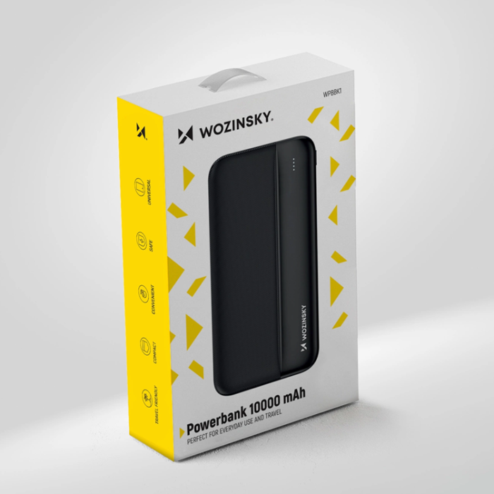 Wozinsky - Wozinsky Powerbank 10000mAh Li-Po 2xUSB-A - Svart